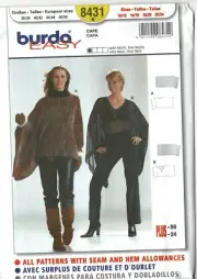 Burda 8431 Sewing Pattern - Misses Cape - Poncho