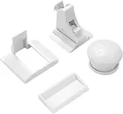 Toyvian 4pcs Magnetic Safety Locks Invisible Cabinet Drawer Lock with Key for Cabinets Closets Easy to Install