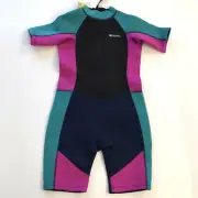 Mountain Warehouse Kids Shorty Wetsuit 2.5mm Neoprene Blue Pink Green 13 Years