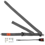 Front Static Seat Belt For Daimler Sovereign Saloon 1966-1969 Grey