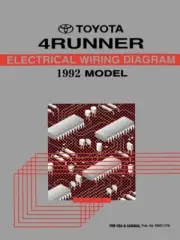 1992 Toyota 4Runner Wiring Diagrams Schematics Layout Factory OEM