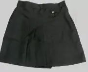 Genuine Big Girls Double Tab Pleated Side Zipper Skort Scooter Black Size 14 NWT