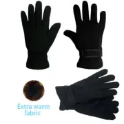 Adjustable Fleece Gloves Men's Windstopper Glove Warm Touchscreen Texting Gloves