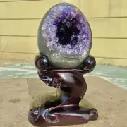 3.46LB Natural beautiful amethyst Dinosaur egg Quartz Crystal specimen healing