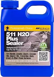 Miracle Sealants 511 H2O Plus Advanced Penetrating Sealer for Countertops, Stone, Tile & Grout, Quart