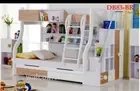 SINGLE OVER Double brown BUNK BED+TRUNDLE+STAIRCASE+DRAWERS Childrens Bedroom