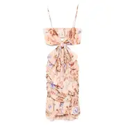 [Zimmermann] Zimmermann Coco Bow Front Mini Dress 00 NUMERIC PINK
