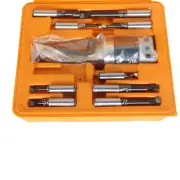 9Pack 1/2" Carbide Boring Bar Set 2" Boring Head R8 Shank For Milling