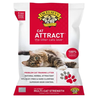 Premium Clumping Cat Litter - Cat Attract - 99% Dust-Free, Low Tracking, Hard...