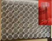 70 Pcs Empty Clear Plastic Bottles Jars Bead Nail Art Glitter W Screw Top Lid .