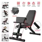 Foldable Adjustable SitUp Weight Bench Fitness Flat Incline Decline Home Gym