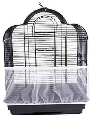 Universal Bird Cage Seed Catcher Seeds Guard Parrot Mesh Net Cover Stretchy S...