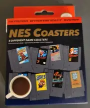 New NES Nintendo Game Cartridge Coasters Set Of 8 Zelda Donkey Kong Super Mario