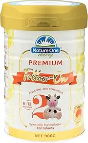NATURE ONE DAIRY Premium 2-Milk Oligosaccharides Follow-On Infant Formula Step 2 (6-12 months) -Infant Formula -Baby Formula -2'FL and LNnT, 900g