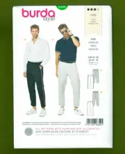 Men's Casual Pants or Trousers Sewing Pattern (Sizes 36-46) Burda 6350