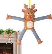 Telescopic Christmas Pop Tubes Ornament, Portable Stretchable Christmas Sensory, Fidget Toys Suction Toys Christmas Tree Ornament for Kids