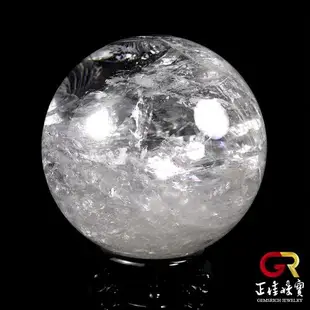 【正佳珠寶】白水晶 頂級彩虹白水晶球 6.4kg 白水晶擺件｜特製木座(頂級彩虹光)