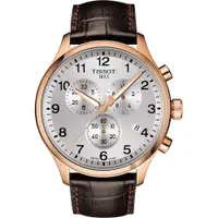 在飛比找PChome24h購物優惠-TISSOT 天梭 韻馳系列 Chrono XL計時手錶-銀