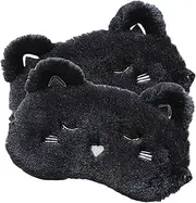 Baluue 2Pcs Cute Cartoon Sleep Mask for Eye Cover Light Blocking Eye Masks Soft Comfortable Sleep Accessory for Daily Use for Naps Travel