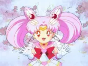 Sailor Moon - Super Sailor Chibi Moon - original animation production cel w/ bac