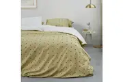 Striped Hearts Yellow Cotton Quilt Cover Set by VTWonen