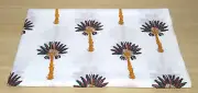 3 Yard Multi Palm Tree Hand Block Printed Cotton Fabric Dressmaking Fabric AU