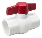 12 Pack Solvent Ball Valve, White PVC, 1-In. 107-635HC