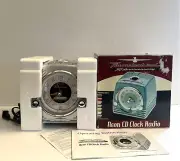 Ford Thunderbird 50th Anniv Clock Radio Cd Player Brushed Chrome Purple Neon NOS
