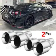 For Nissan GT-R GTR R34 Pair Dual 2.5" inlet 3.5" outlet Exhaust Tip Stainless (for: Nissan)