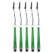 5pcs Metallic Stylus Pen for Touch Screens Metal Capacitive Pens, Green