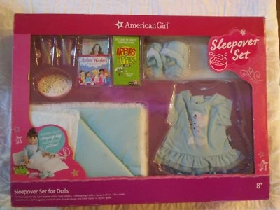 AMERICAN GIRL 18" Doll SLEEPOVER SET~Sleeping Bag~Pajamas Accessories NEW