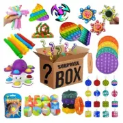 24 PCS Mystery Fidget Toys Box Bundle Pack Push Pop Bubble Birthday Gift UK SELL