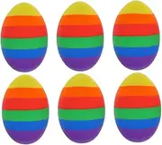 COMNESTBI 6pcs Easter Mini Erasers for Cute Egg Shaped Design for Classroom Prizes Studying Supplies and Seasonal Decor for Teachers and Students