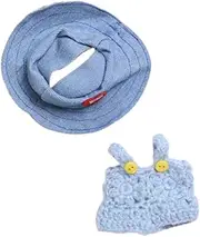 kokiya Plush Doll Clothes Costumes Accessory Soft Make Your Own Dolls Suit Outfits Fancy Dress up for 6.69'' Doll Halloween Gifts , Blue Clothes hat