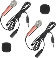 SUPVOX 2pcs Mini Microphone for Streaming Recording Portable Wireless for Boys and Girls Mobile Phone Laptop Singing Phone