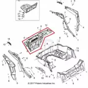 NEW OEM POLARIS RZR 1000 S4 REAR FASCIA BUMPER BLACK