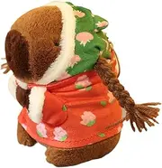 APLVFFZH Capybara Keychain Plush Toy Plush Doll Key Chain Decorative Birthday Gift Realistic Stuffed Animals Keychain for Children