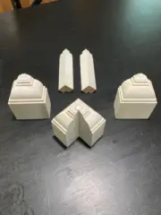 Mixed Lot of Crown Moulding and Baseboard Transitions Corner Blocks Paintable
