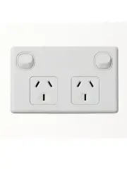 Beacon Lighting Lucci Power Gravity Twin 10A GPO Only in Matte White