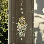 Crystal Suncatcher, XJLyaya Crystal Suncatcher, Hanging Wind Chime Sun, Hanging Suncatcher, Pendant Ornament Balls for Window Home Garden Christmas Day Party Wedding