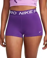 NEW! Nike [M] Women's Pro 3'' Gym/Yoga Shorts, Purple Cosmos/White, CZ9857-599