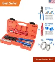 Ergonomic PEX Clamp Tool Set with Clamp Rings: Perfect for Quick Installations