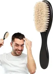 Boar Bristle Hair Brush - Soft Hairbrush for Slicking Hair Styling,Hair Styling Supplies, Men's Grooming Accessories for Travel/Home/Salon/Spa Center