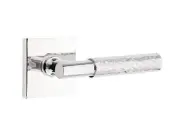 Emtek Select Dummy, Square Rosette, T-Bar Stem, Hammered Handle US26
