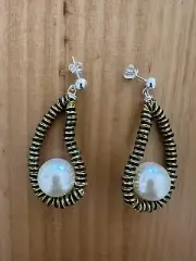 Pearl Octopuss.y Emerald Oyster Earrings