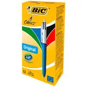 BIC 4 Colours Retractable Ballpoint Pens 1mm 12 Pack