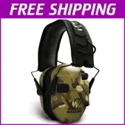 Razor Slim Hearing Protection Muffs: Rugged & Lightweight - Green Multi Camo