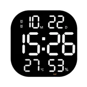 13Inch Wall Clock Brightness Adjustable Remote Control LED Digital Clock4727