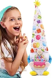 Gnome Plush Decor - Cute Birthday Gnome Decoration | Birthday Decorations for Home for Kids Home Birthday Ornaments for Living Room Table Decor Spring