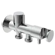 evekare Chrome Dual Hand Spray Holder And Shut Off Valve